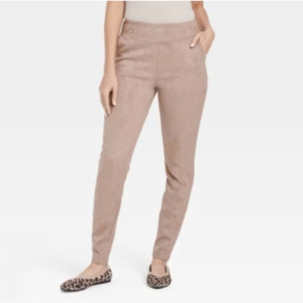 NWT A New Day Faux Suede Leggings Tan | Large